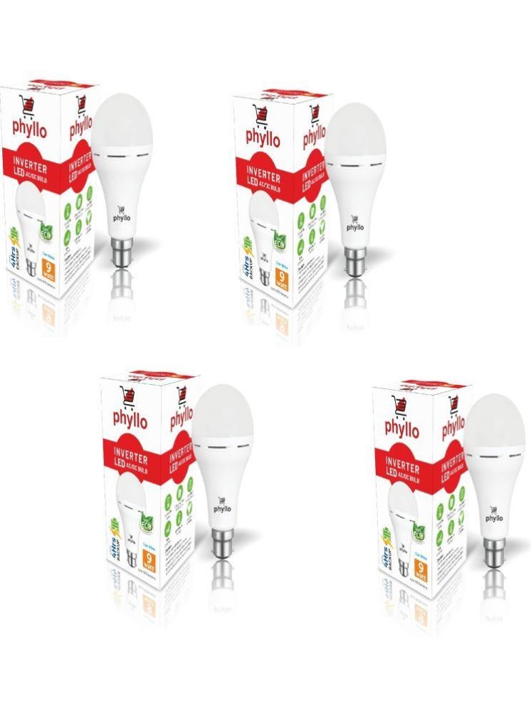     			ZESTRUM 9W Cool Day Light Inverter Bulb ( Pack of 4 )