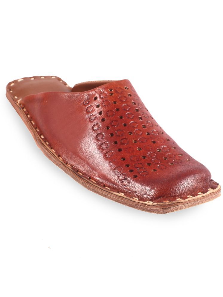     			Anjaneya Creations Brown Men's Mule