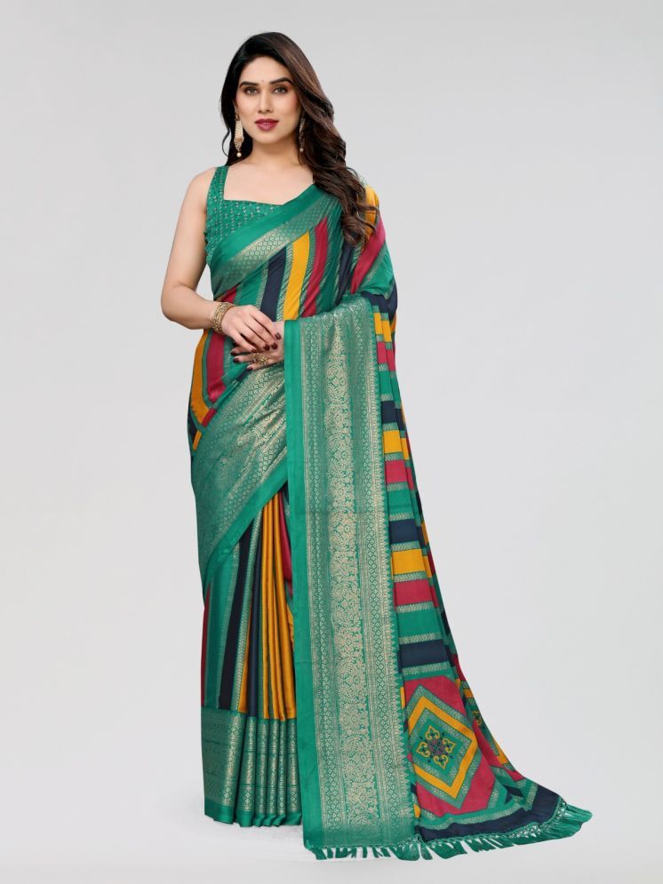     			BLEESBURY Pack of 1 Chiffon Printed Saree With Blouse Piece ( Multicolor7 )