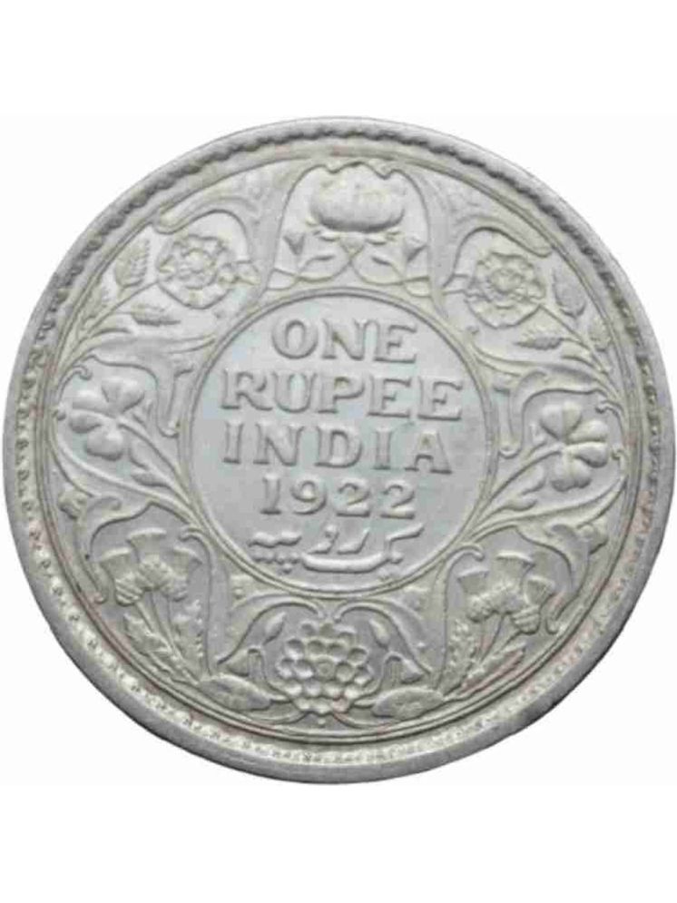     			British India George V One Rupee Rare 1922 Silver Coin