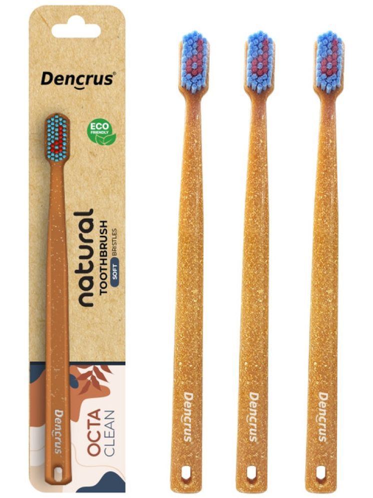     			Dencrus Octa Clean Ultra-Soft Bristles Toothbrush Octagonal Handle Pack of 3