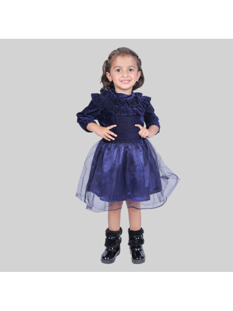     			Kidzee Kingdom Cotton Frock For Girls ( Pack of 1 , Dark Blue )