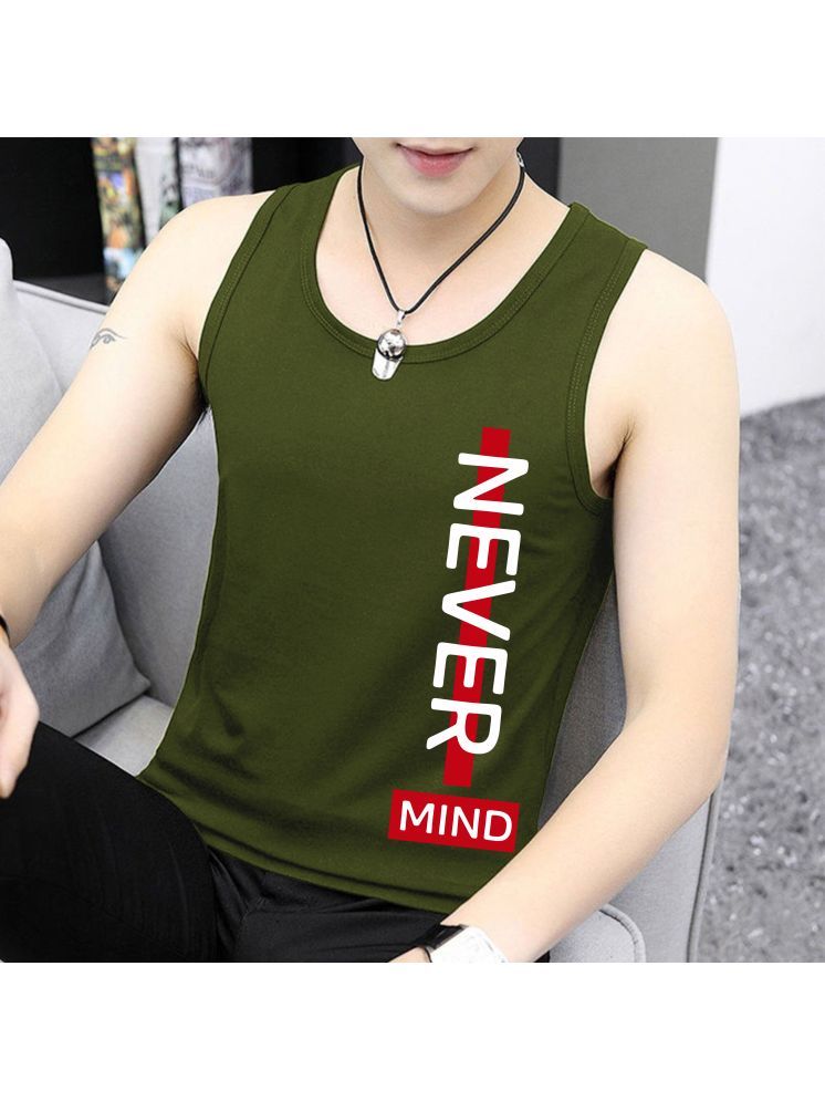     			Kintu Parantu Pack of 1 Polyester Basic Vest For Men ( Olive )