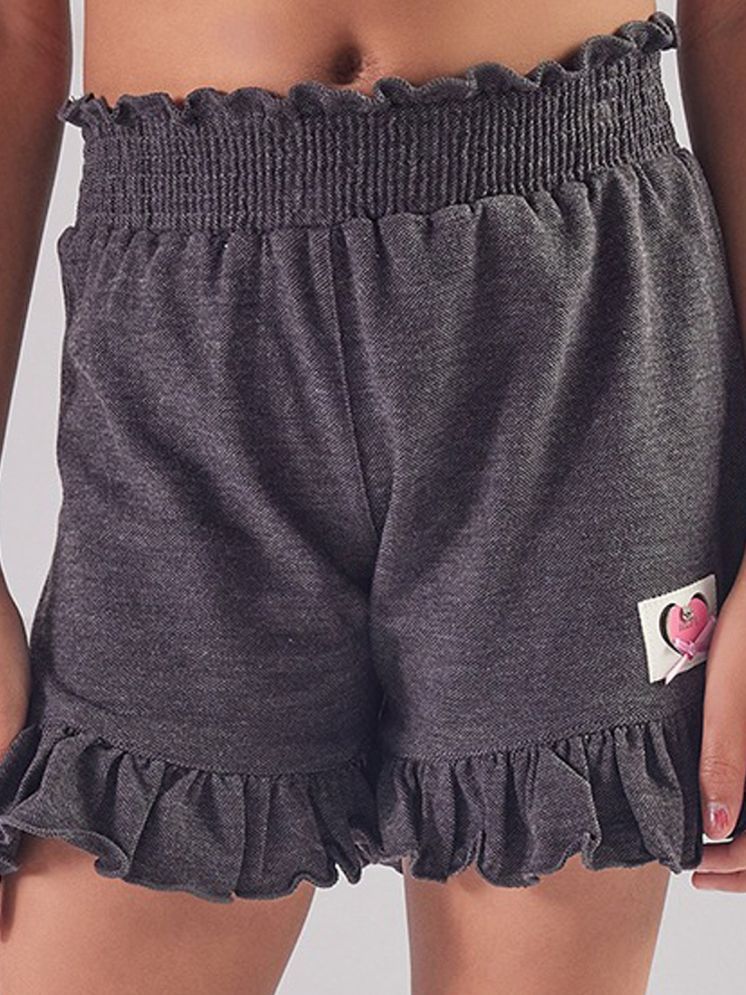     			PAMPOLINA Pack of 1 Girls Cotton Blend Shorts ( Dark Grey )