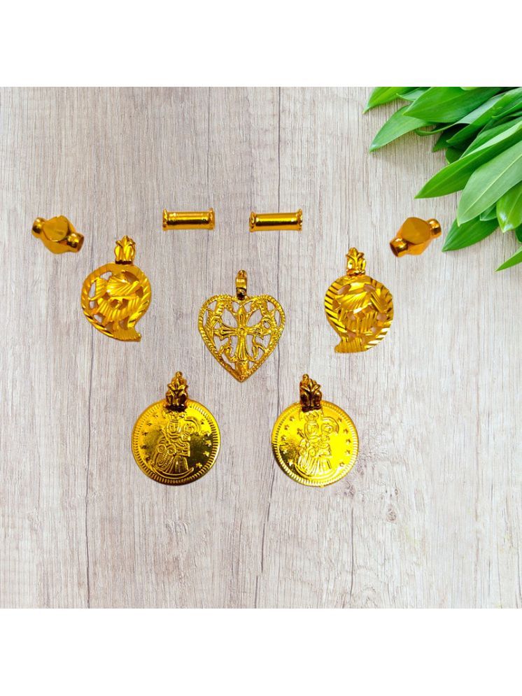     			TGS GOLD COVERING Gold Pendant set ( Pack of 1 )