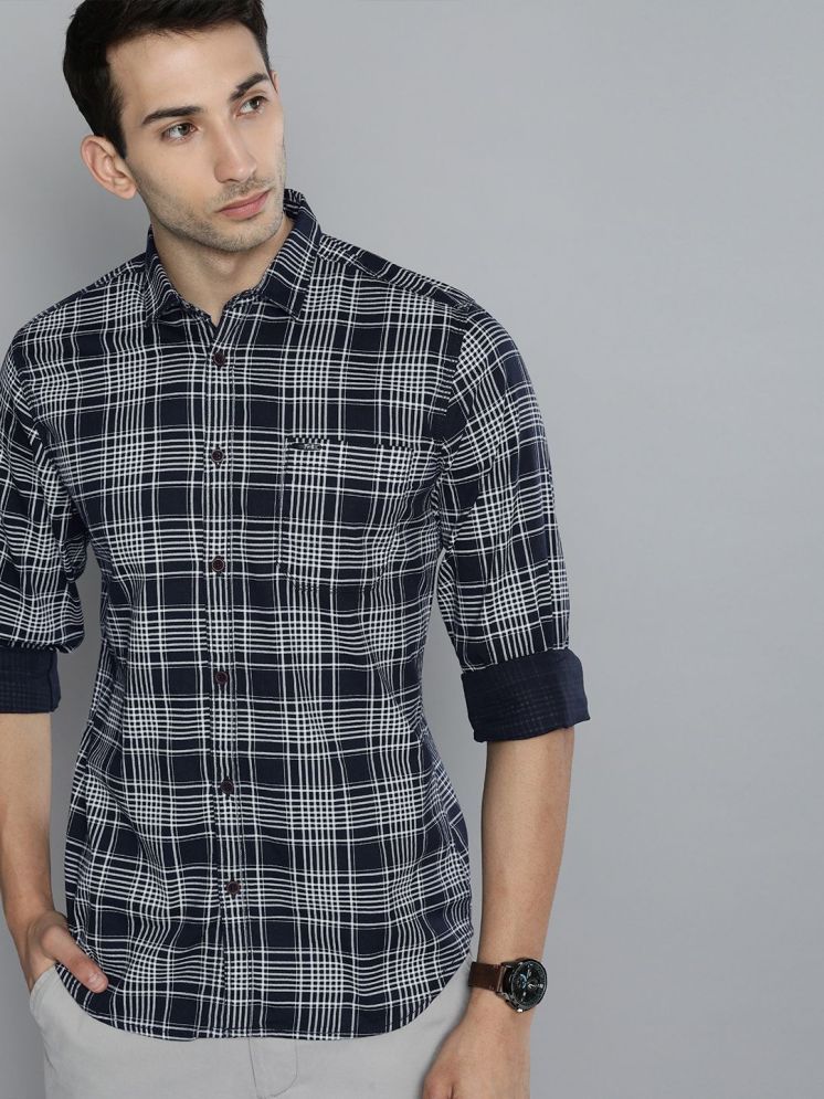     			The Indian Garage Co. 100% Cotton Slim Fit Checks Full Sleeves Men's Casual Shirt - Black ( Pack of 1 )