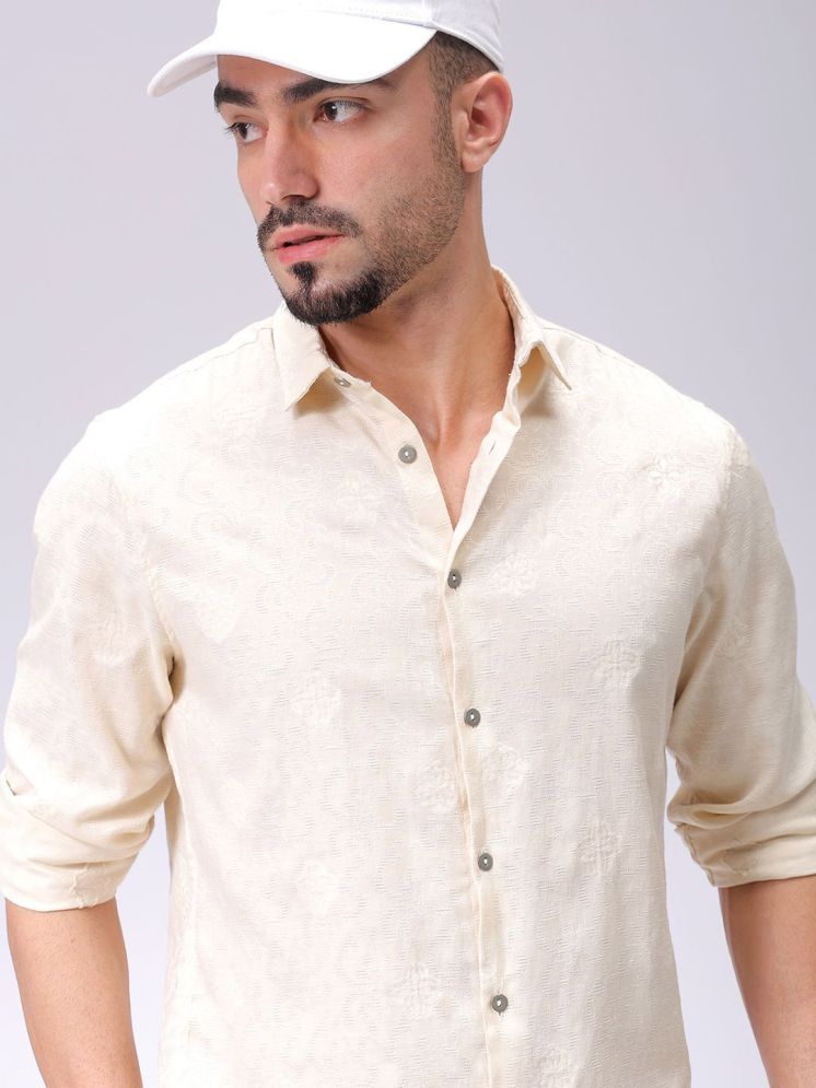     			The Indian Garage Co. Poly Cotton Regular Fit Solids Full Sleeves Men's Casual Shirt - Beige ( Pack of 1 )