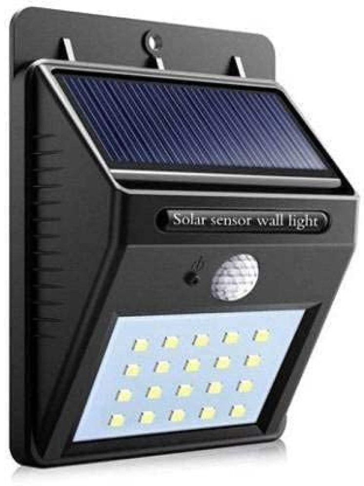     			ZESTRUM 2W Solar Outdoor Wall Light ( Pack of 1 )