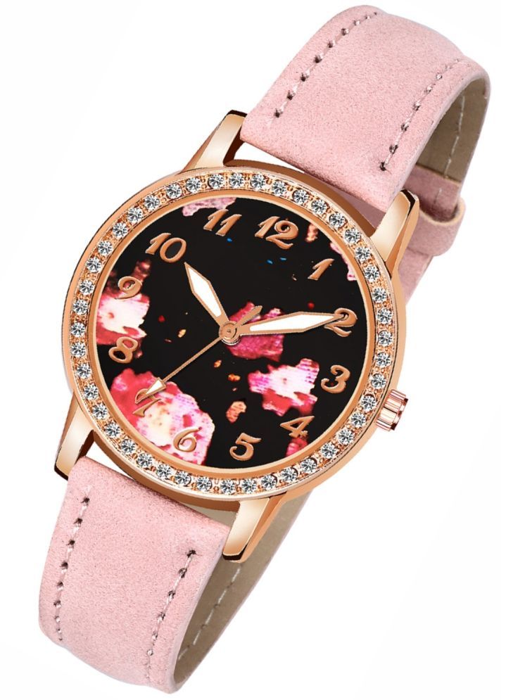     			DECLASSE Pink Leather Analog Womens Watch