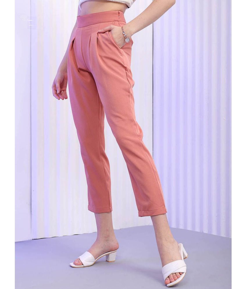     			Freehand Pack of 1 Polyester Regular Women's Casual Pants ( Peach )