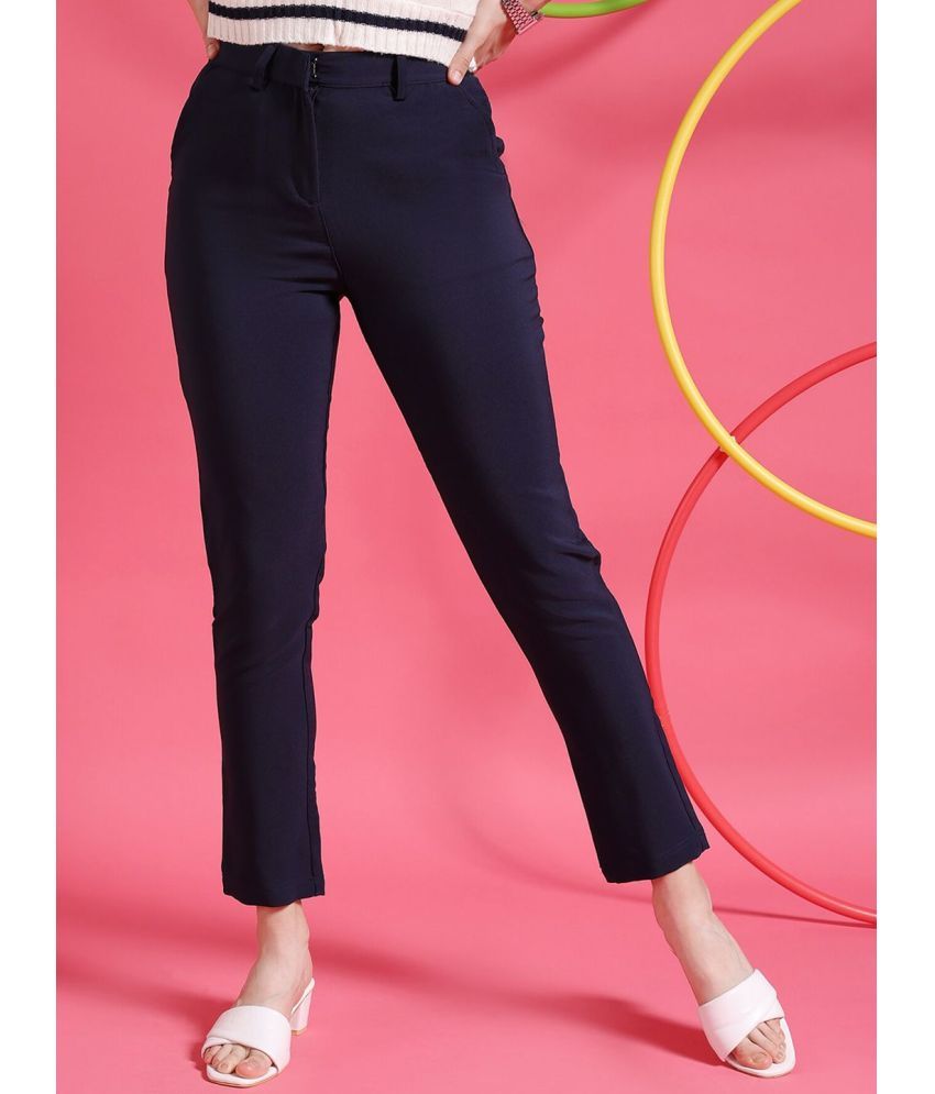     			Freehand Pack of 1 Polyester Tapered Women's Casual Pants ( Navy )