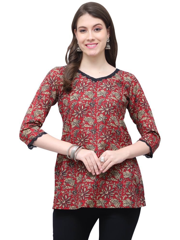     			Rajnandini Maroon Cotton Blend Women's Tunic ( Pack of 1 )