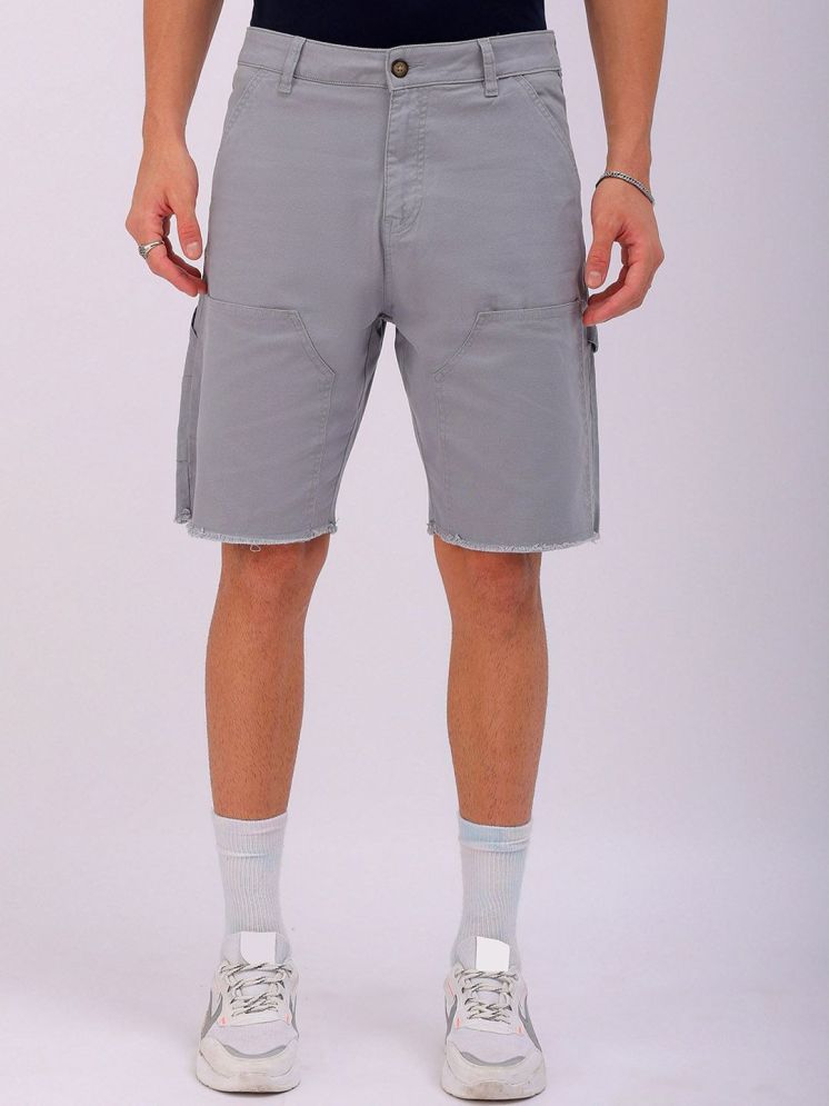     			The Indian Garage Co. Grey Cotton Men's Shorts ( Pack of 1 )