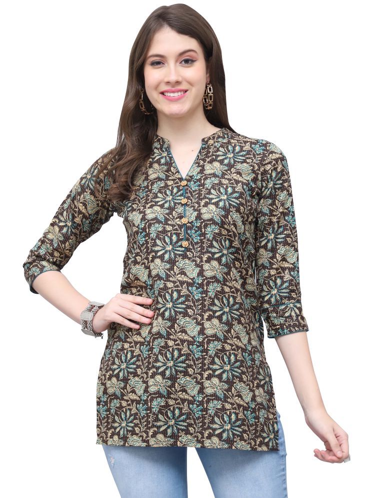     			wonder weave Brown Cotton Blend Women's Tunic ( Pack of 1 )