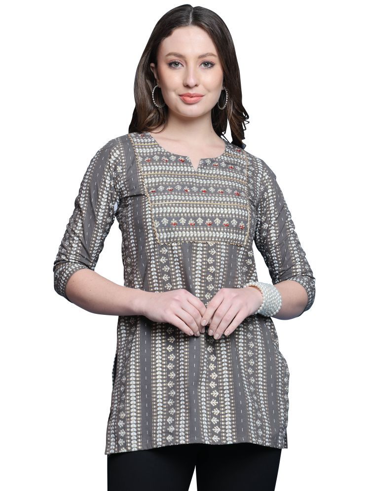     			wonder weave Grey Cotton Women's Tunic ( Pack of 1 )