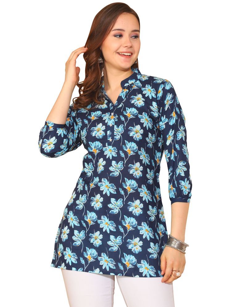     			wonder weave Navy Blue Cotton Women's Tunic ( Pack of 1 )