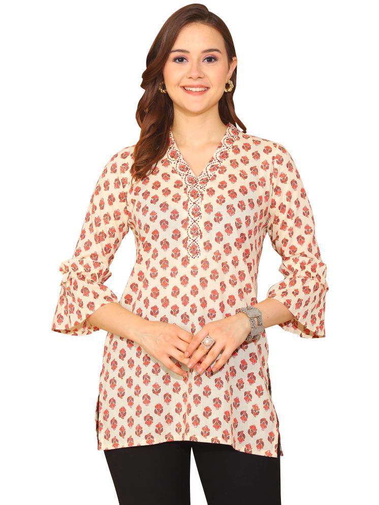     			wonder weave White Cotton Women's Tunic ( Pack of 1 )