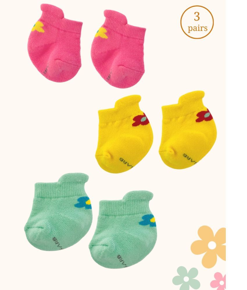     			AIR GARB Pack of 3 Baby Boys Cotton Ankle Length Socks ( Multicolor )