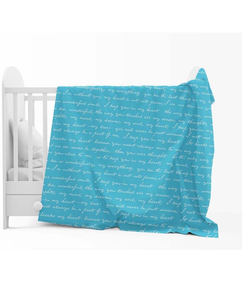     			DIVINE CASA Polyester Printed Single Size Kids Dohars - Blue ( Pack of 1 )