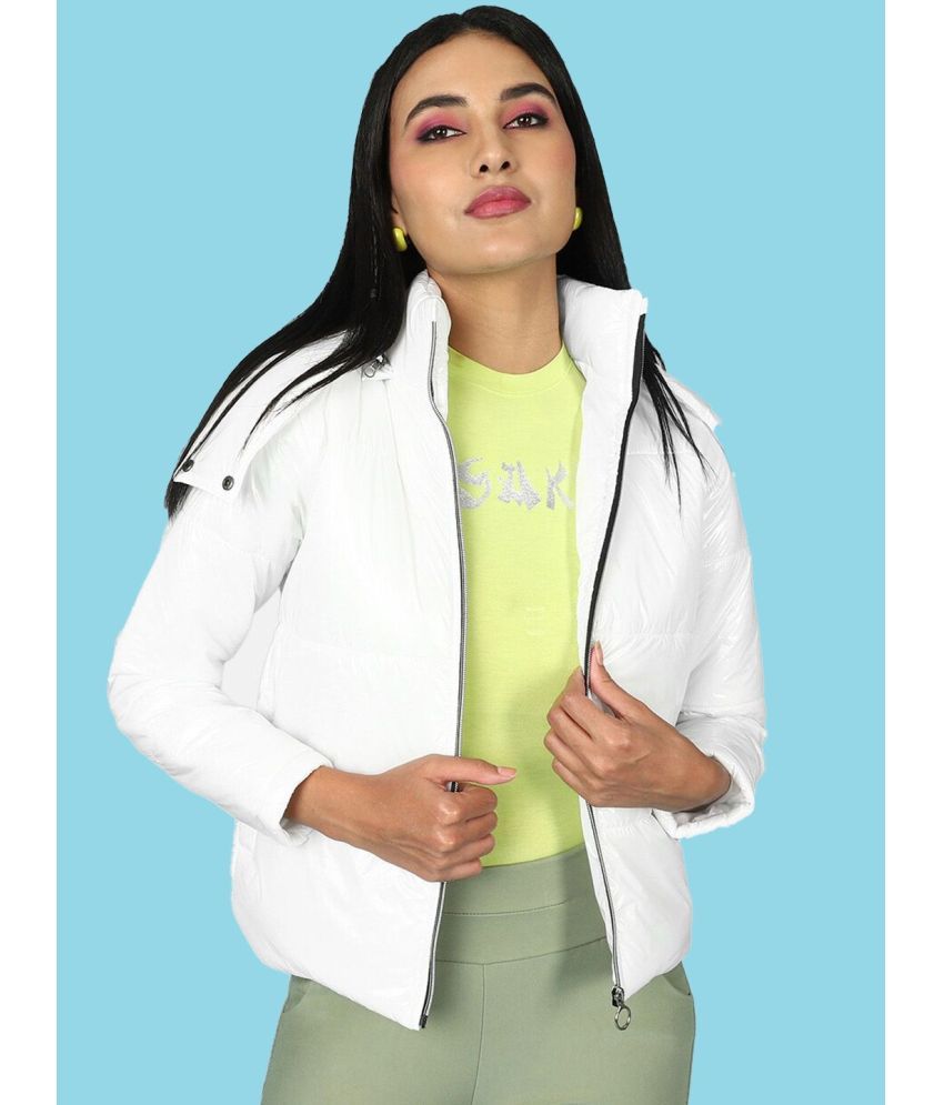     			Freehand - Polyester White Hooded Jackets