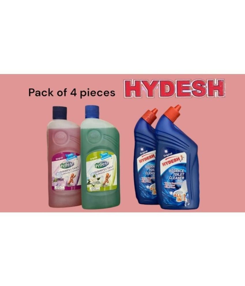     			HYDESH Combo Set of Floor Cleaner & Toilet Cleaner (Pack Of 4)