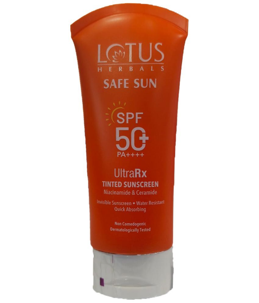     			Lotus Herbals Sunscreen - SPF 50 PA++++ Safe Sun Ultrarx Sunscreen SPF-50,SS1 50g, (Pack of 1)