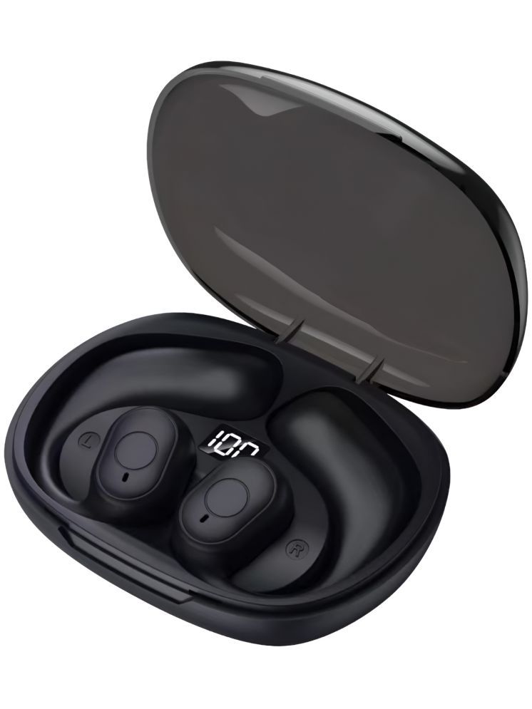     			VERONIC OWS OPEN EAR Bluetooth True Wireless (TWS) On Ear 48 Hours Playback Comfirtable in ear fit IPX4(Splash & Sweat Proof) Black