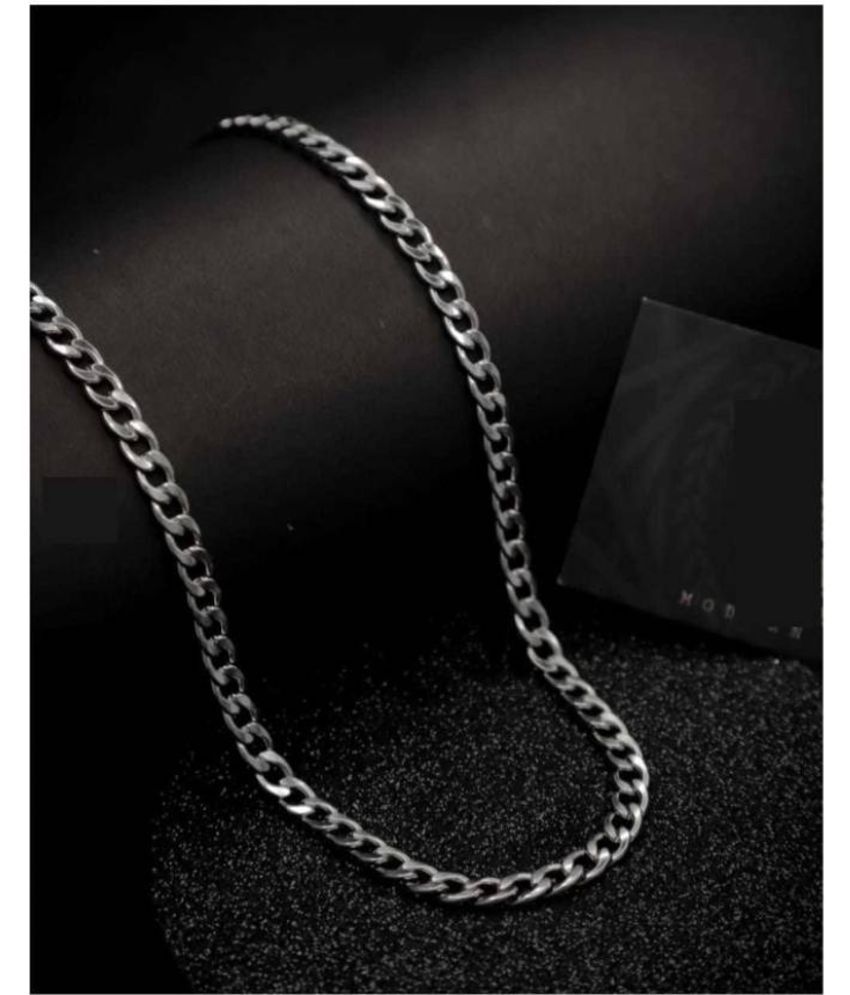     			db enbloc Rhodium Plated Chain ( Set of 1 )