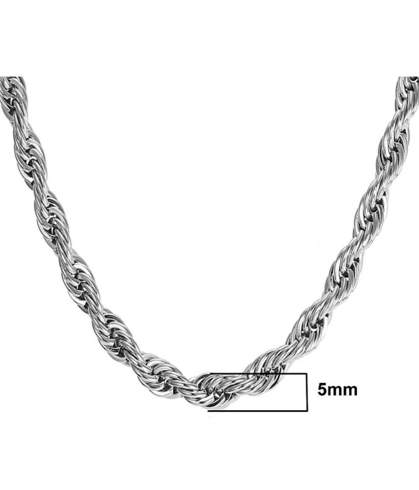     			db enbloc Rhodium Plated Chain ( Set of 1 )