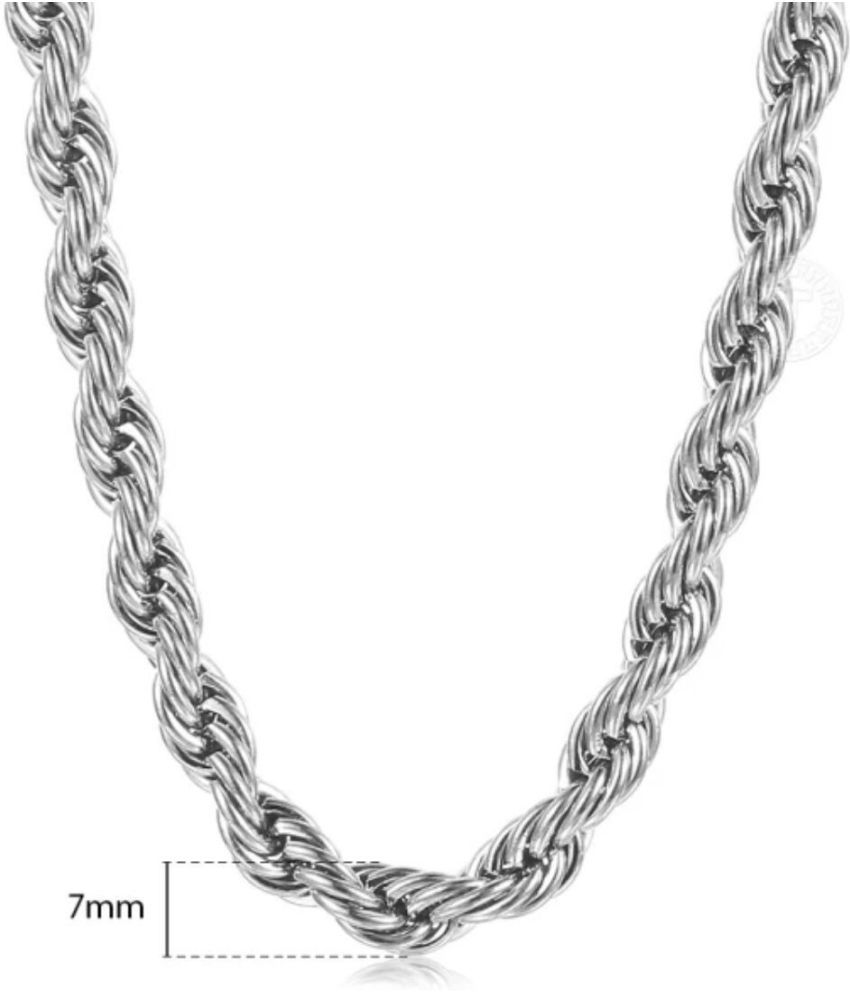     			db enbloc Rhodium Plated Chain ( Set of 1 )