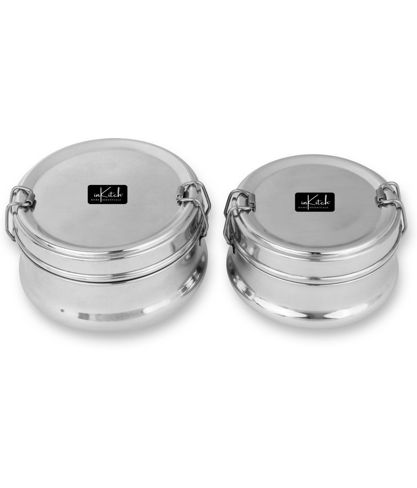     			inKitch Tiffin Box Stainless Steel Lunch Box 2 - Container ( Pack of 2 )