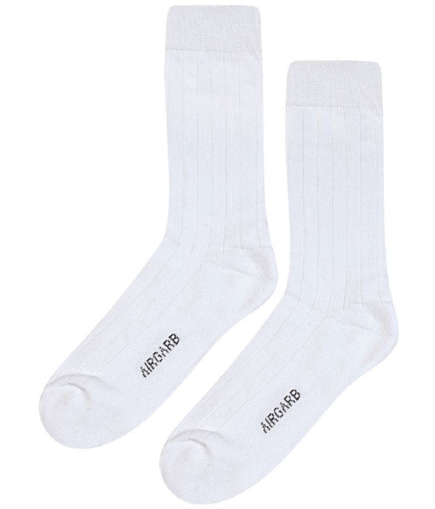     			AIR GARB Pack of 1 Men's Cotton Mid Length Socks ( White )