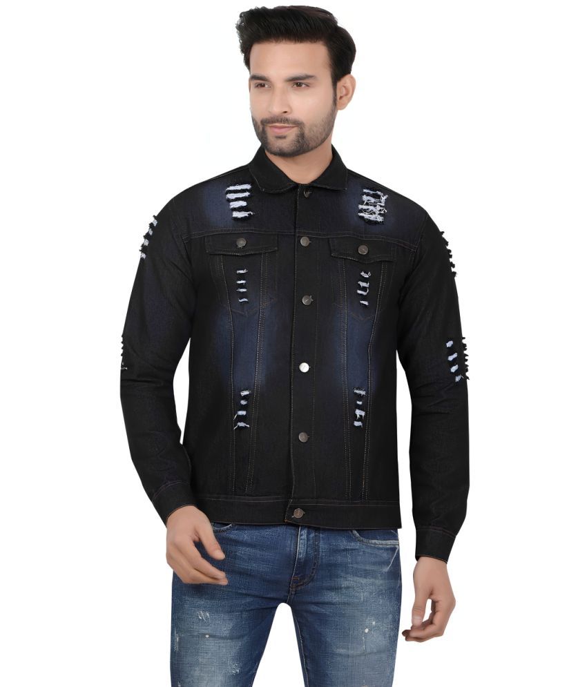     			ARBIA FUNKI Denim Men's Denim Jacket - Black ( Pack of 1 )