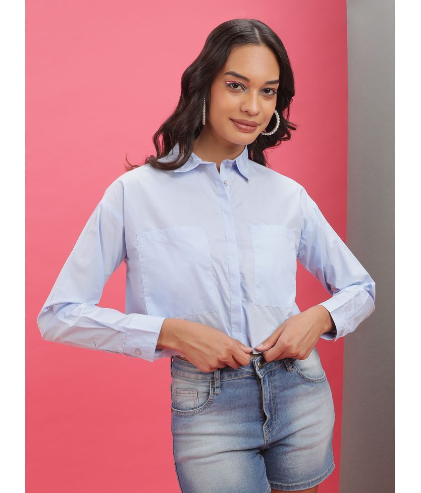     			Freehand Light Blue Cotton Shirt - Pack of 1