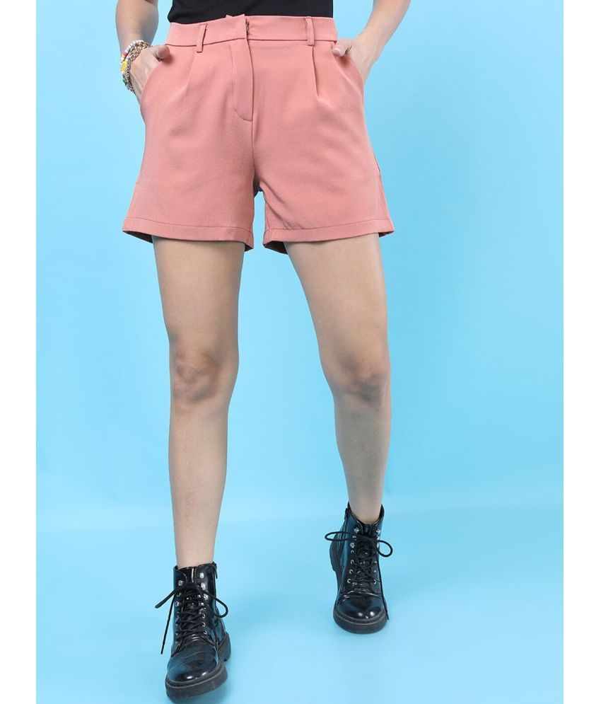     			Freehand Polyester Hot Pants - Peach Single