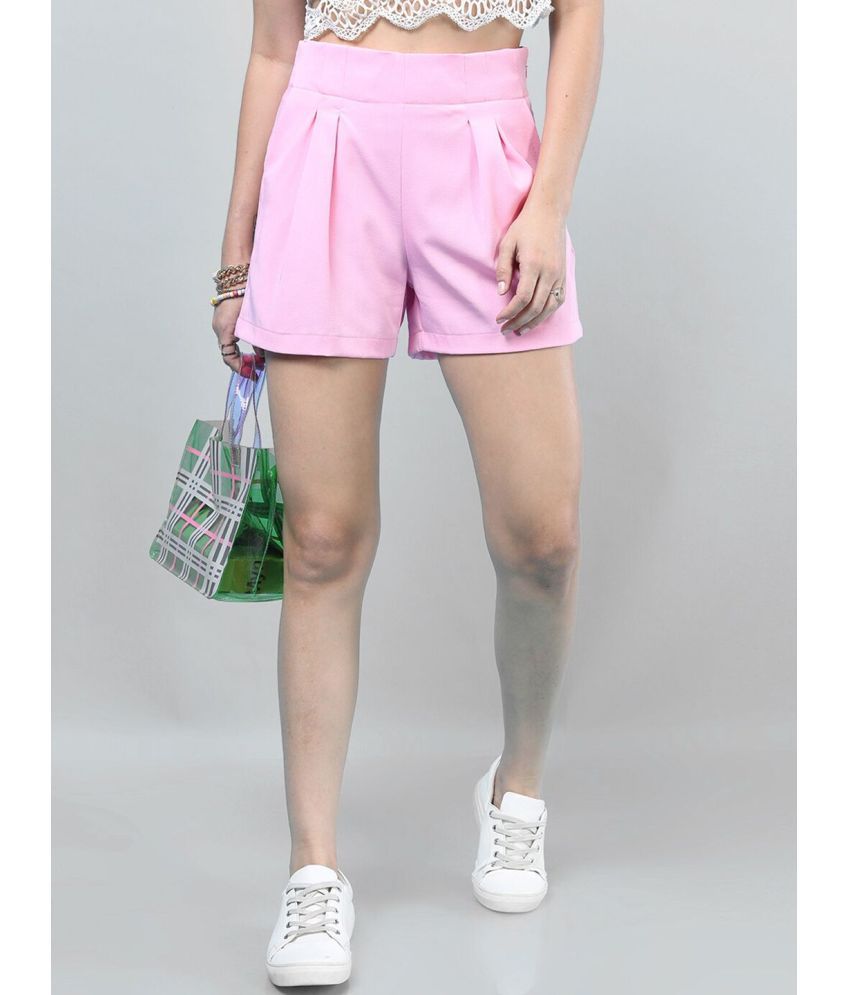     			Freehand Polyester Hot Pants - Pink Single