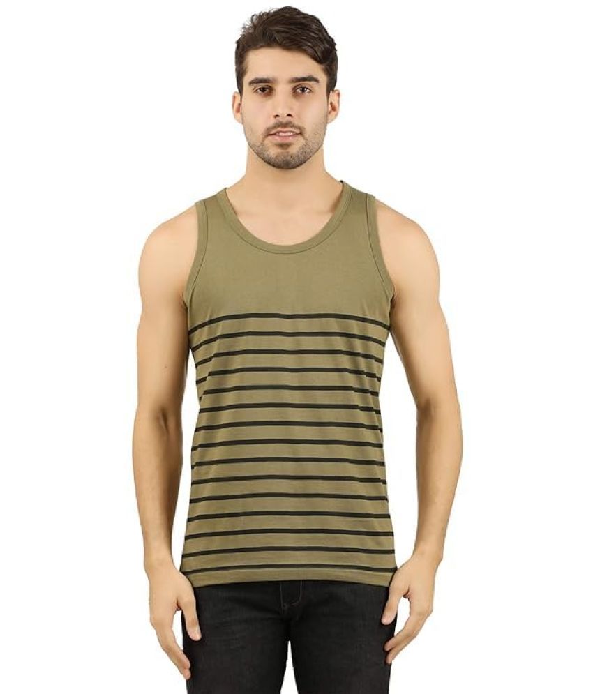     			JUGULAR Pack of 1 Cotton Basic Vest For Men ( Khaki )