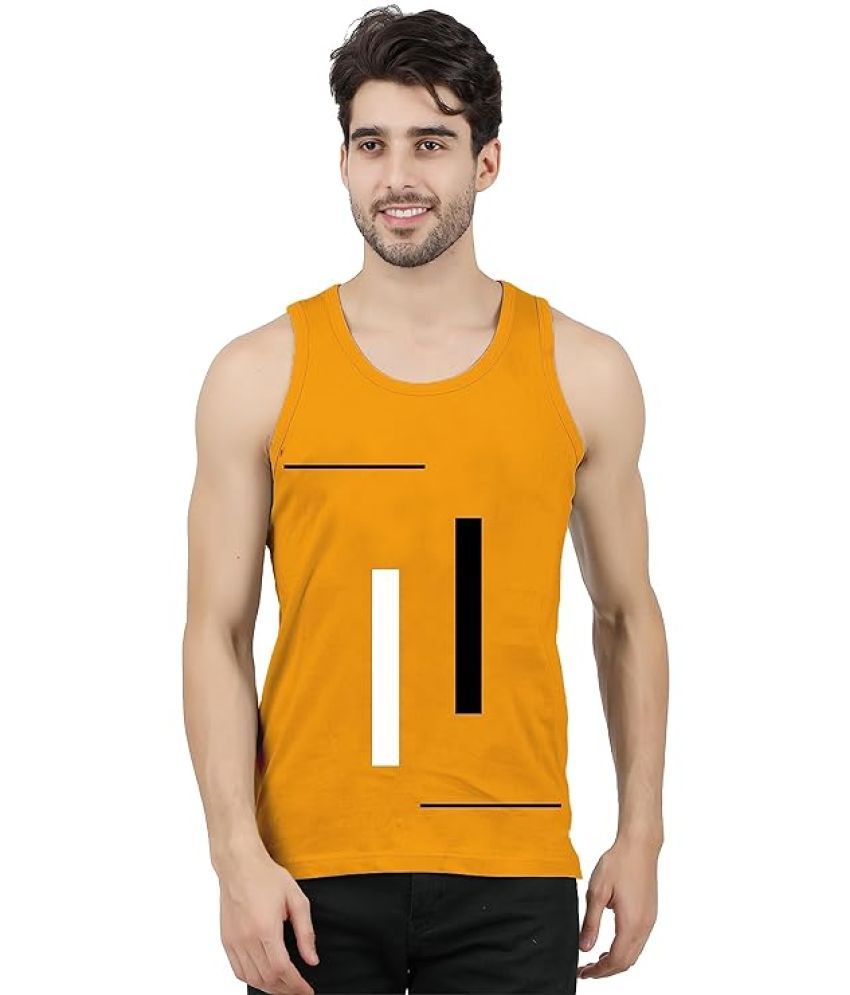     			JUGULAR Pack of 1 Cotton Basic Vest For Men ( Mustard )