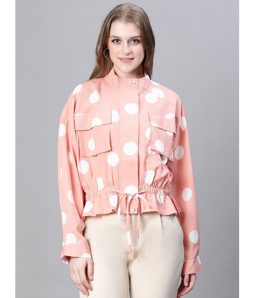     			Oxolloxo - Polyester Peach Bomber Jackets Pack of 1