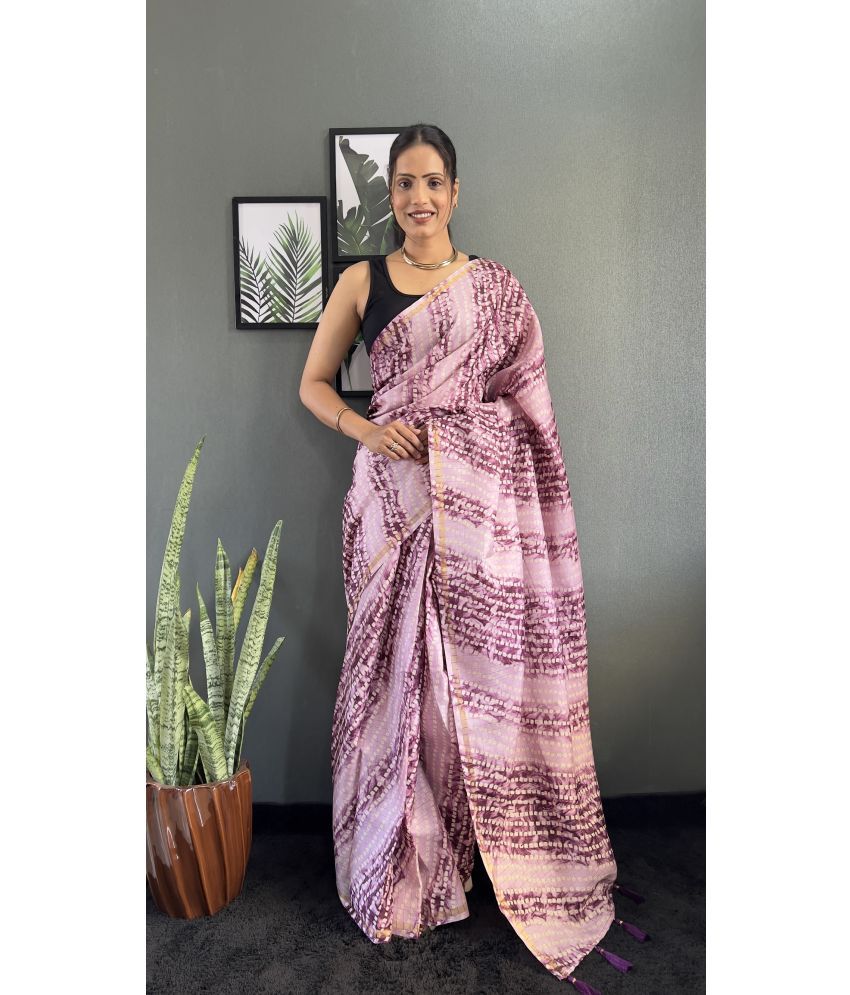     			A TO Z CART Pack of 1 Chiffon Printed Saree With Blouse Piece ( Wine )