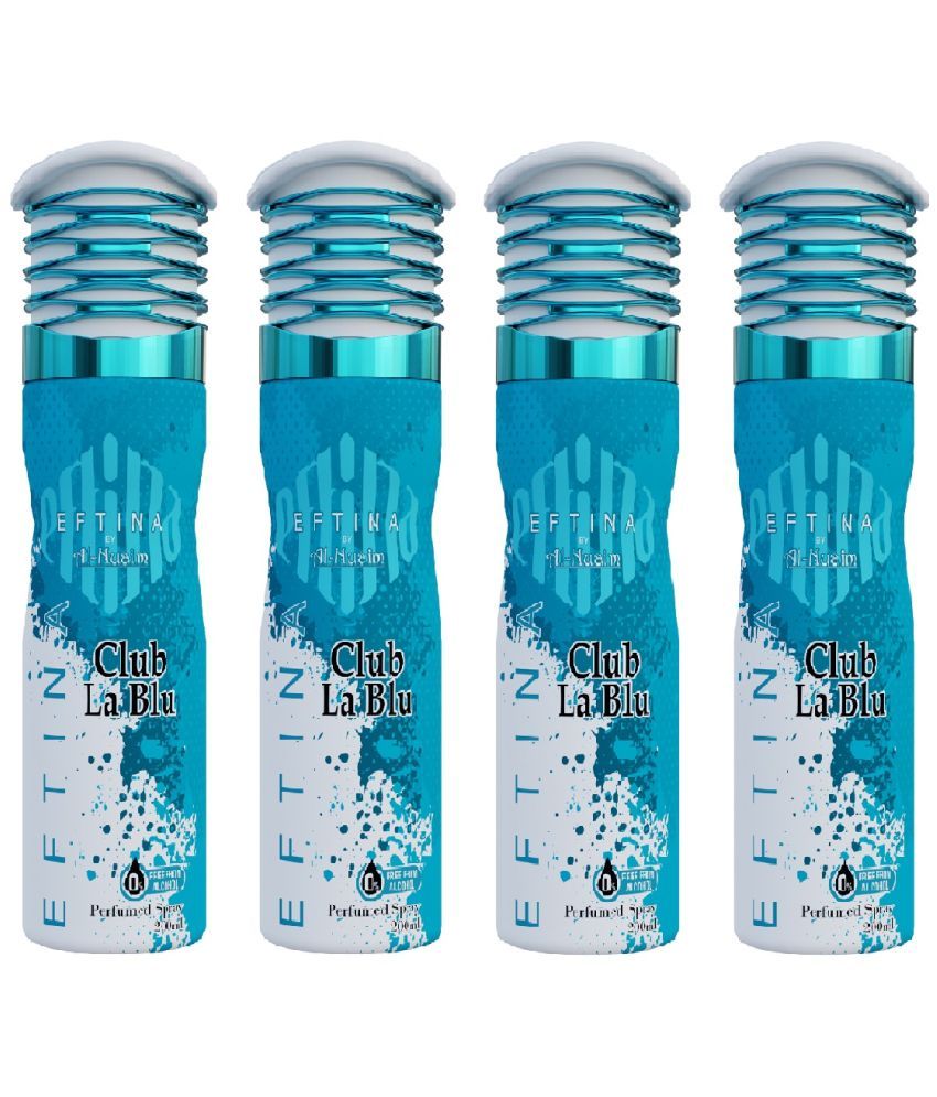     			Al-Nuaim Club La Blu Deodorant Spray for Men 800 ml ( Pack of 4 )