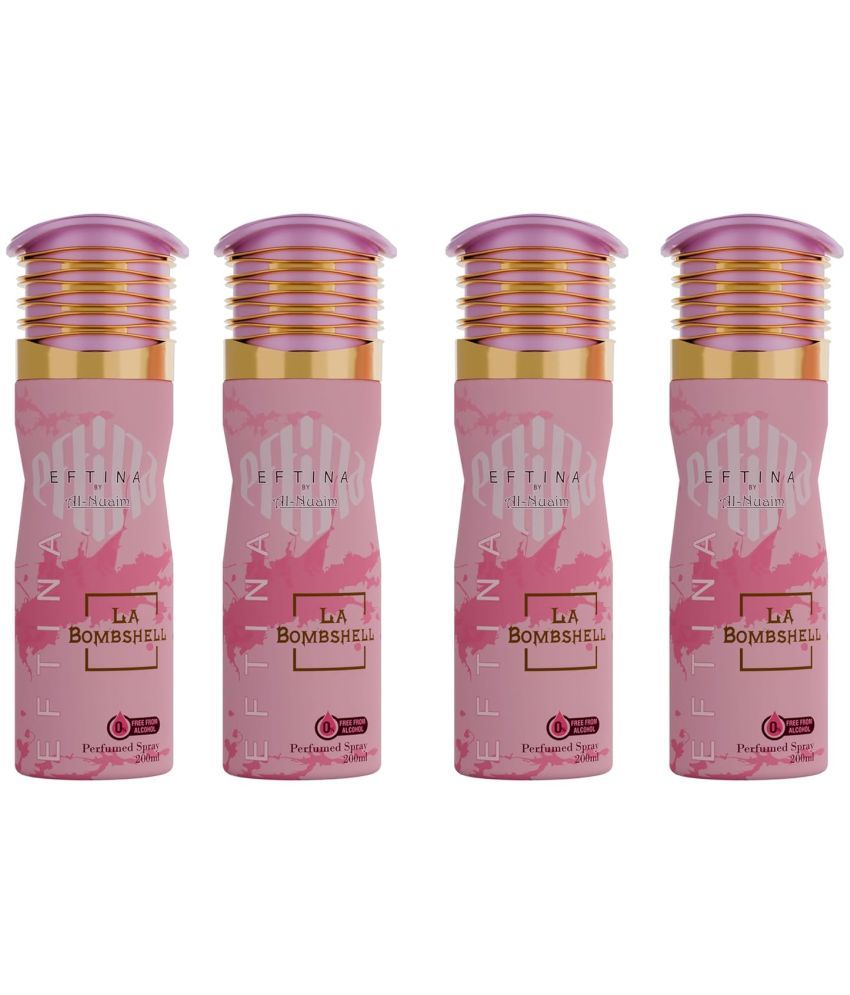     			Al-Nuaim La Bomshell Deodorant Spray for Women 800 ml ( Pack of 4 )