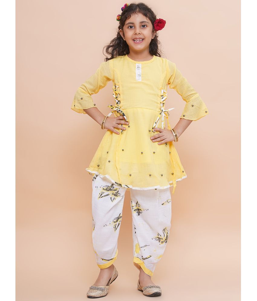     			Arshia Fashions Girls Viscose Top & Dhoti Set ( Pack of 1 , Yellow )