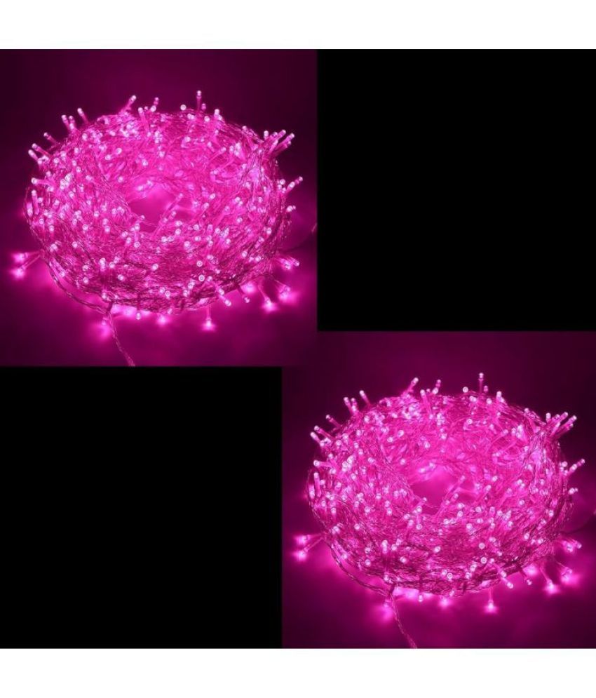     			CHARKEE Pink 15M String Light ( Pack of 2 )