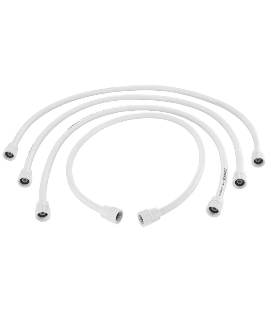     			COSWARE 30”Inches White Connection Pipe | PTMT Heavy Duty Connection Pipe | Suitable For Geysers, Countertop Faucets/Water Taps (Pack of 4)