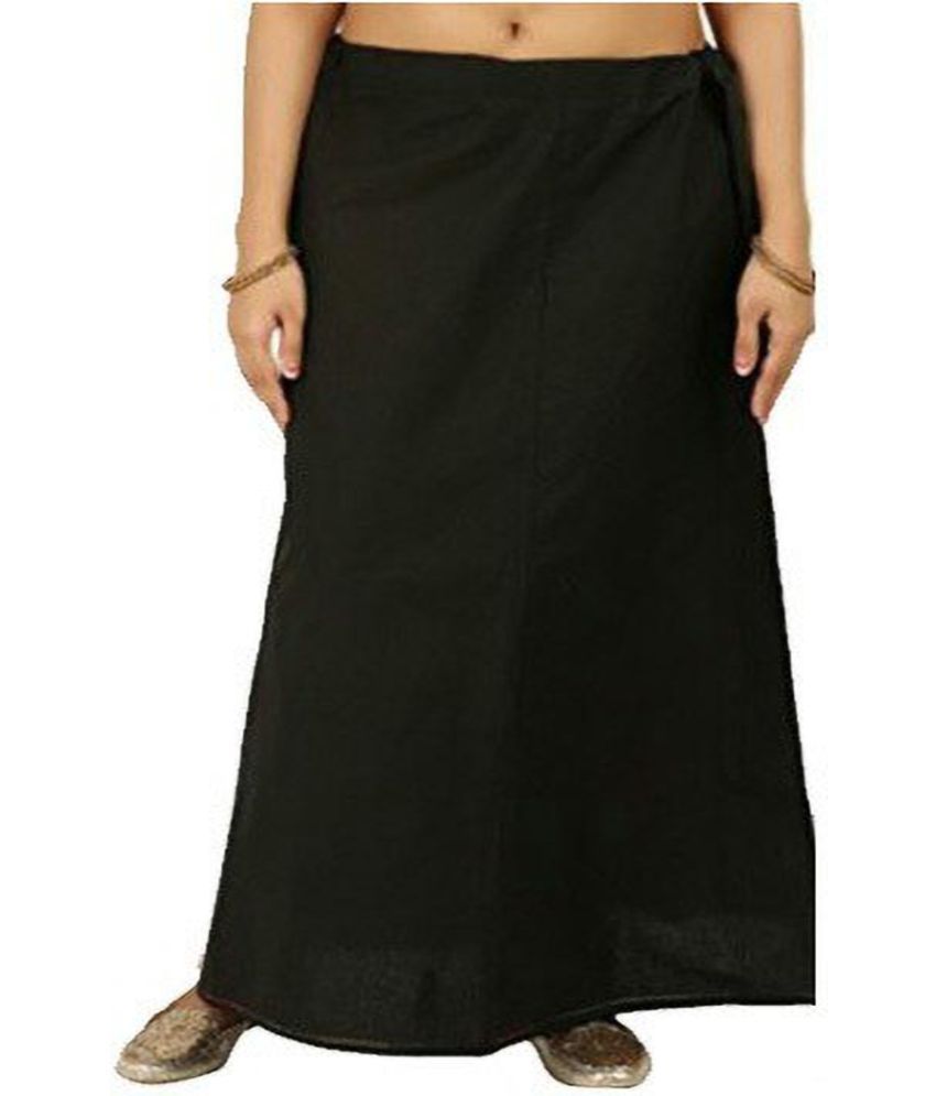     			D1 DIFFERENT ONE Black Cotton Petticoat - Single