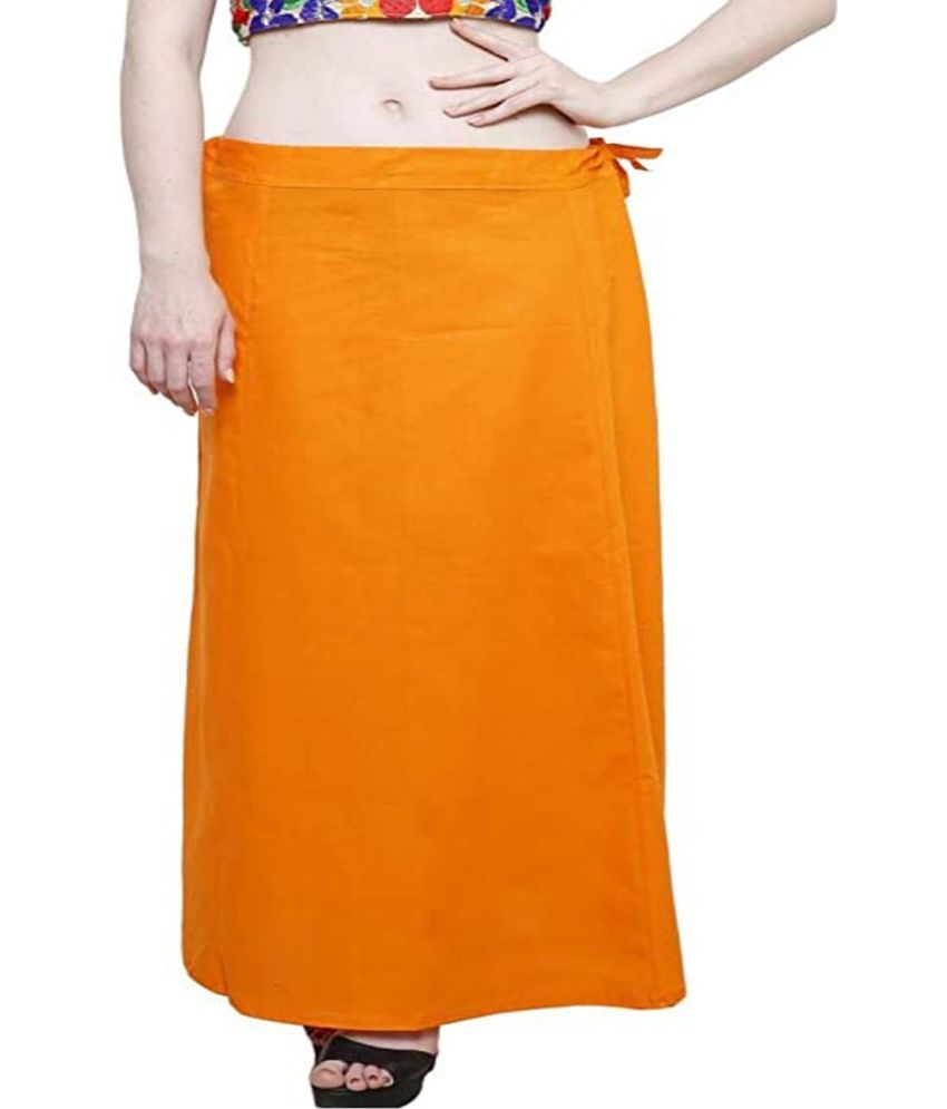     			D1 DIFFERENT ONE Orange Cotton Petticoat - Single