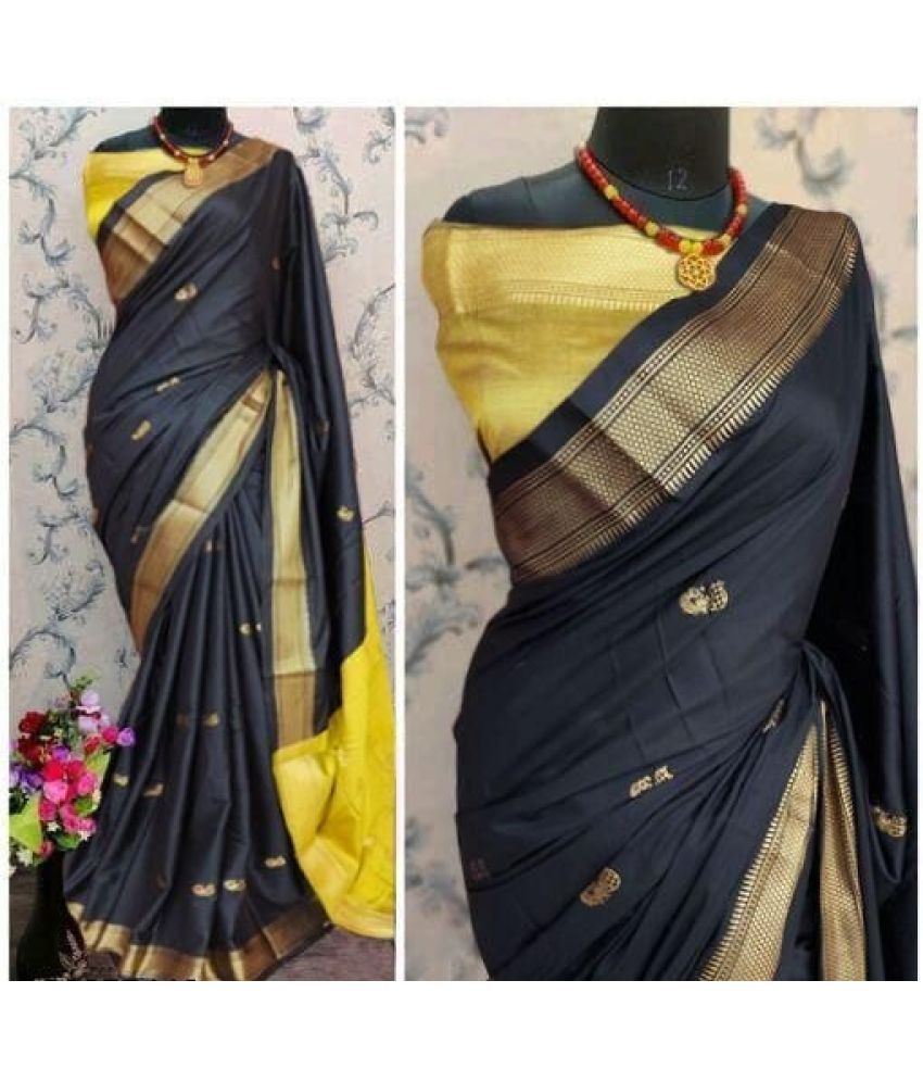     			FAB SILK Pack of 1 Cotton Silk Woven Saree With Blouse Piece ( Multicolor12 )