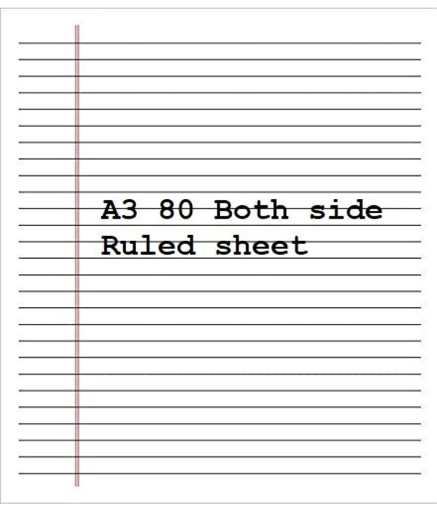     			Freedy A3 Size Both Side Ruled White 80 Sheets for School, Colleges, Project, Assignments, Practical Etc Multipurpose