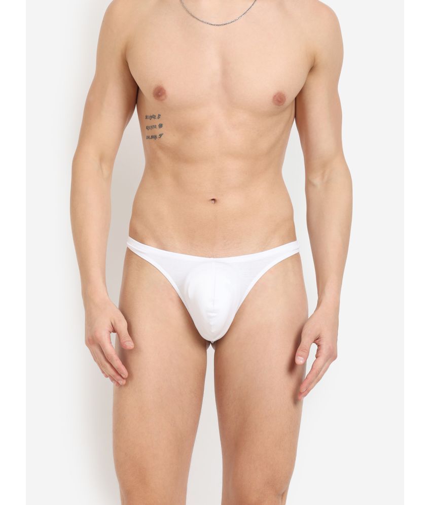     			La Intimo Pack of 1 Cotton Thongs For Men's ( White )